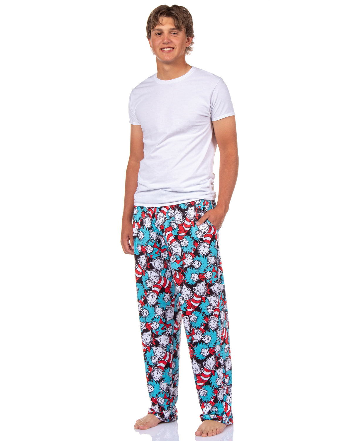 Dr. Seuss Pjs Mens Cat In The Hat Thing One Thing Two Lounge Pajama Pants