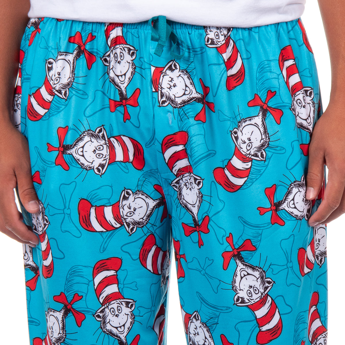 Dr. Seuss PJs Mens Cat In The Hat Expressions All Over Print Pajama Pants