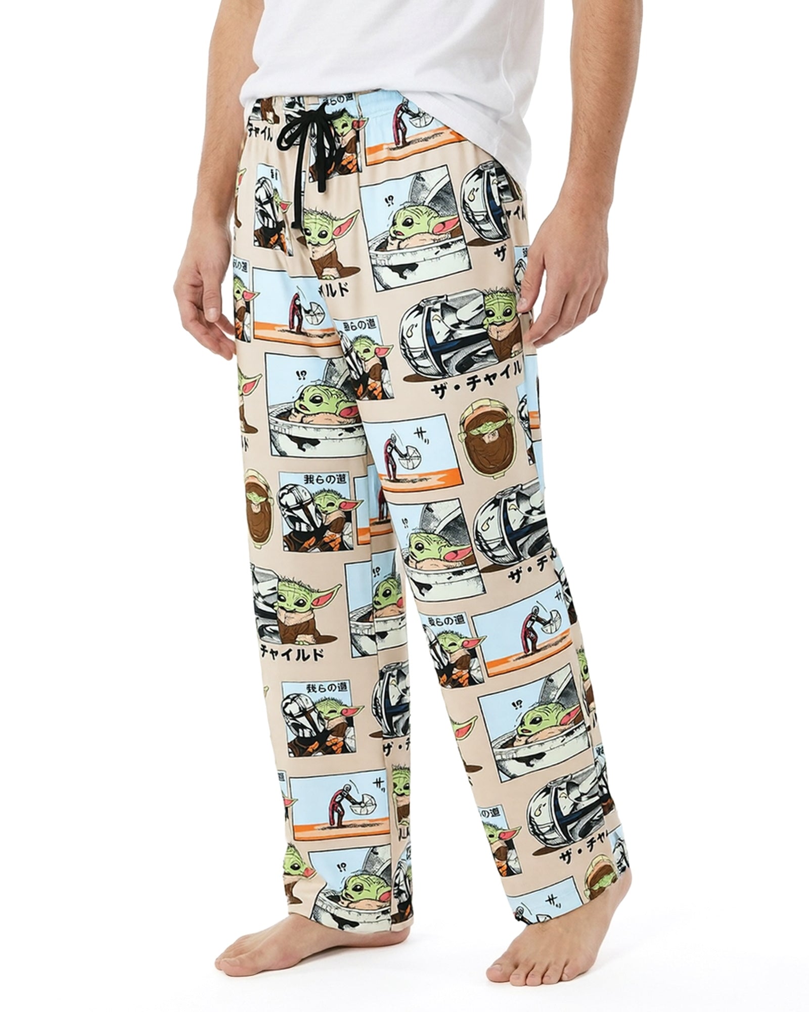 Disney Star Wars Pajama Pants The Mandalorian Grogu Comic Panel Sleepwear