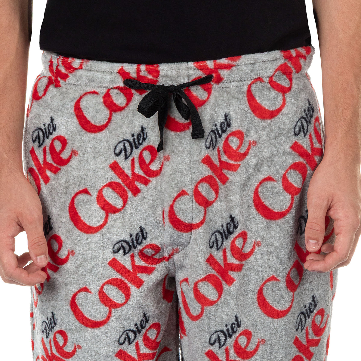 Coca-Cola Diet Coke Pajama Pants Men's AOP Logo Fleece Loungewear