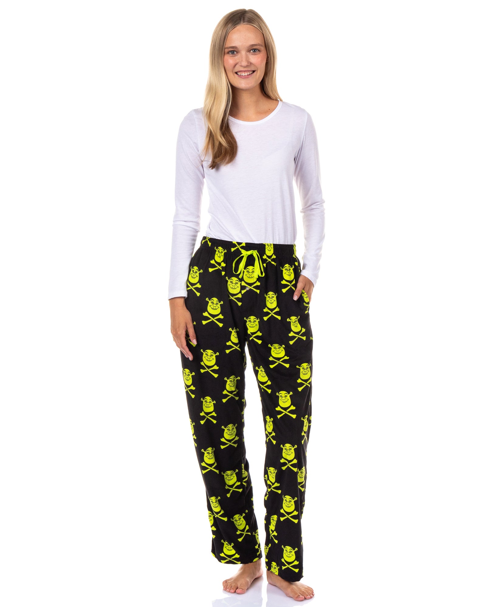 Shrek Pajamas Men's Crossbones Velour Lounge Pajama Bottom Pants