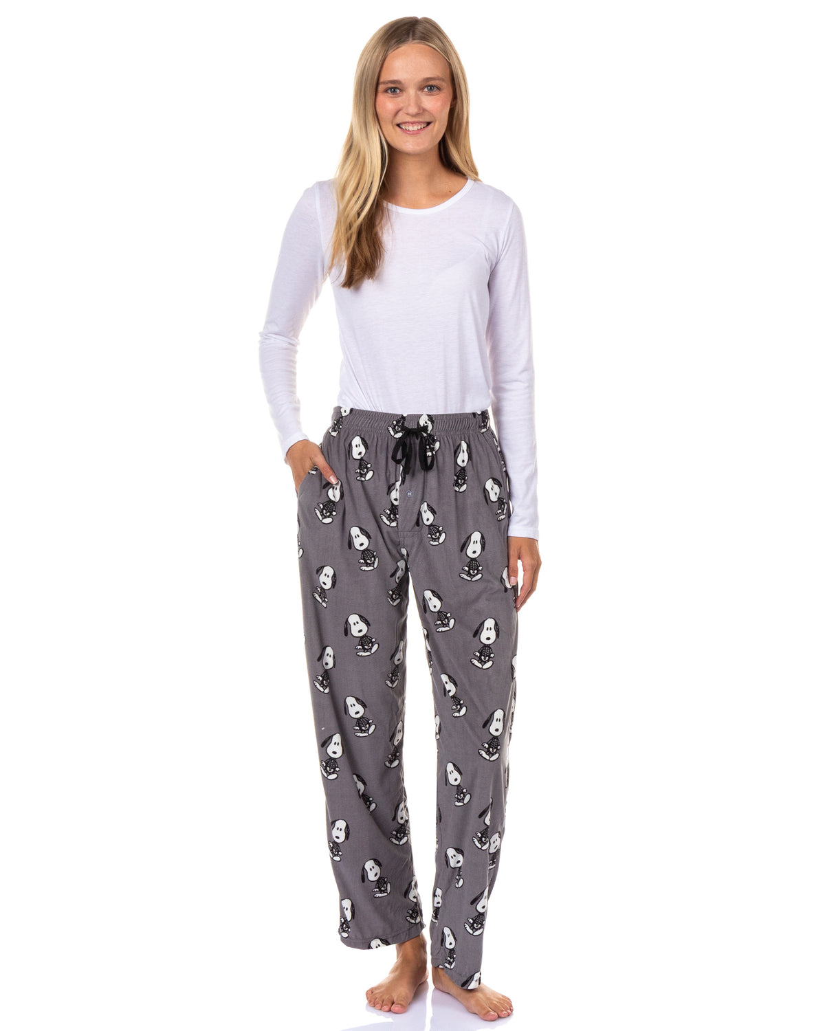 Peanuts Pajama Pants Men's Skeleton Snoopy Halloween Sleep Bottoms