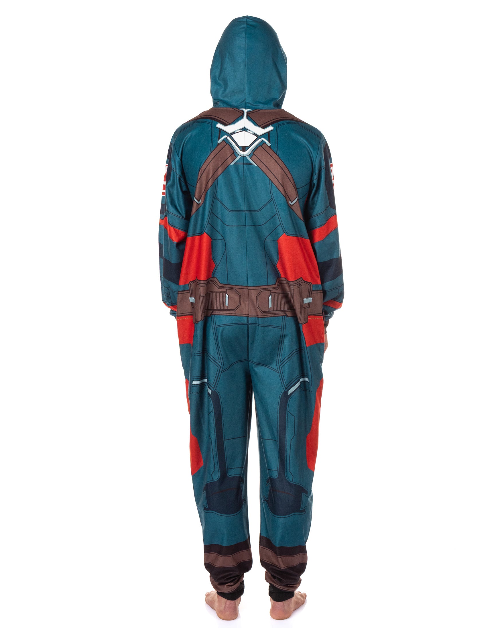 Marvel Captain America Union Suit Men's Cosplay Lounge Pajamas