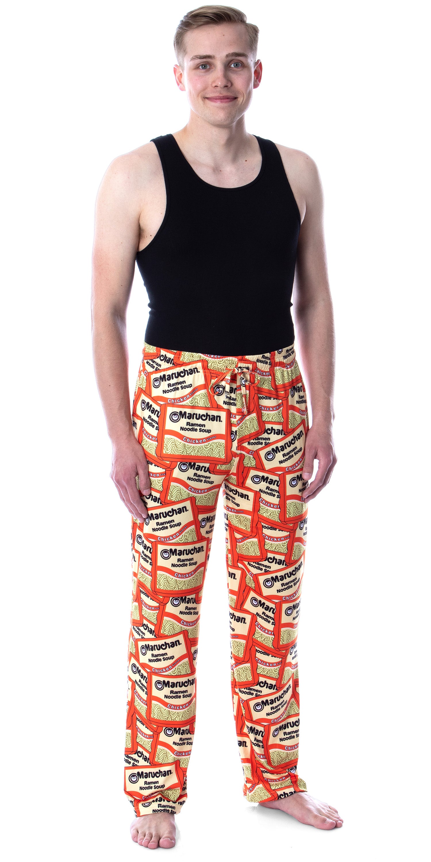 Maruchan Men's Ramen Noodles Soup Chicken Flavor Allover Sleep Pajama Pants