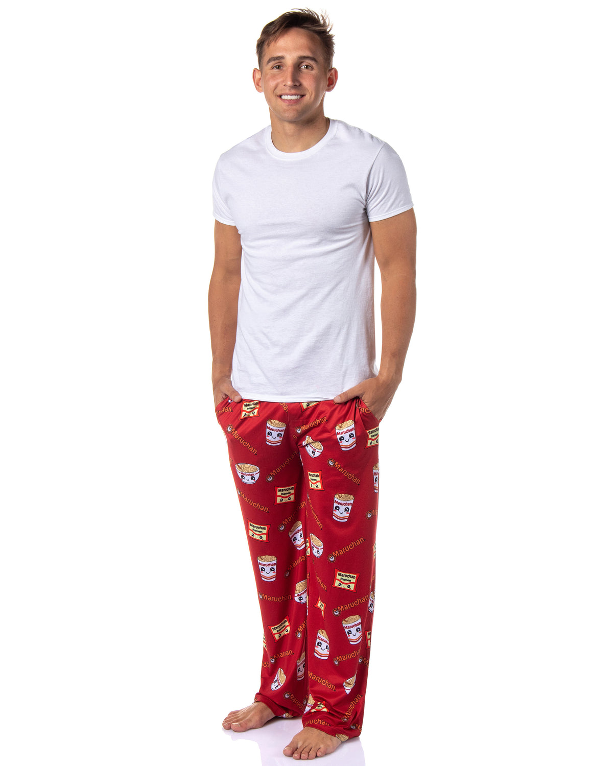 Maruchan Men's Ramen Noodles Soup Ramen Makes Me Happy Lounge Pajama Pants