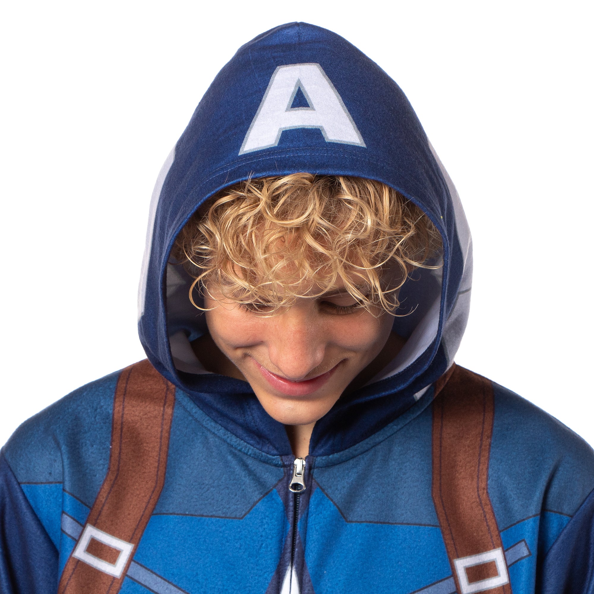 Marvel Men's Superhero Hooded Union Suit Costume Pajama