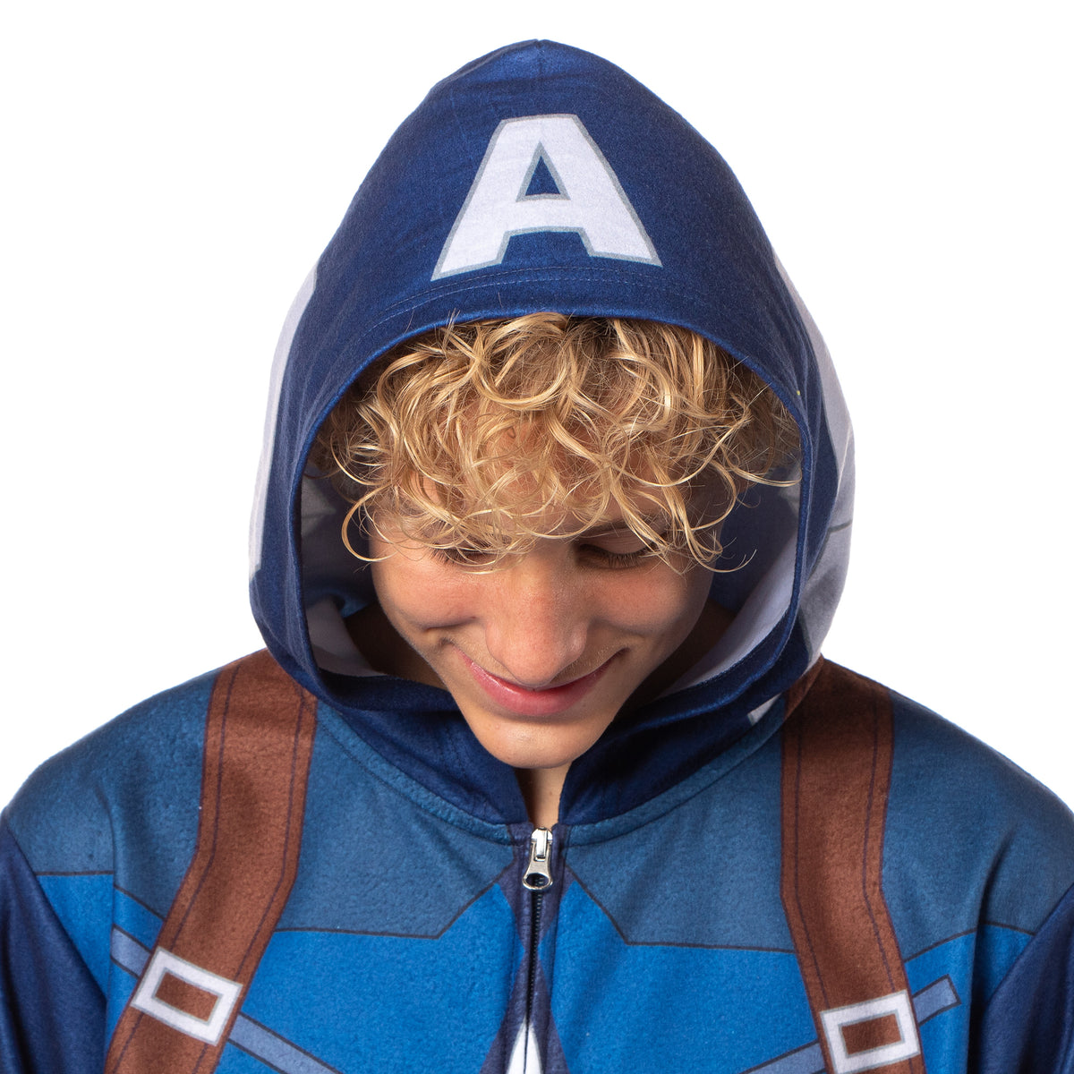 Marvel Men's Superhero Hooded Union Suit Costume Pajama