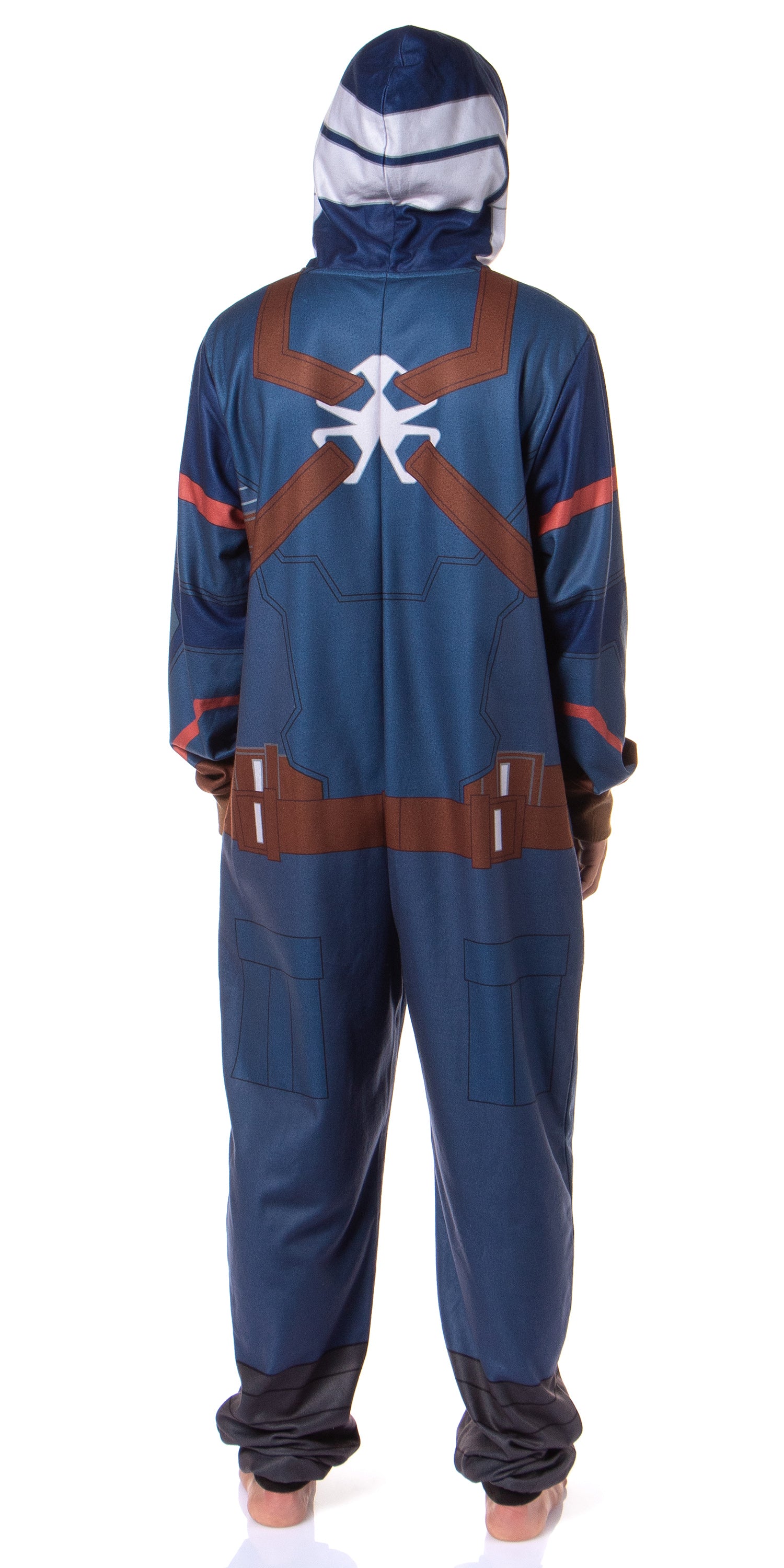 Marvel Men's Superhero Hooded Union Suit Costume Pajama