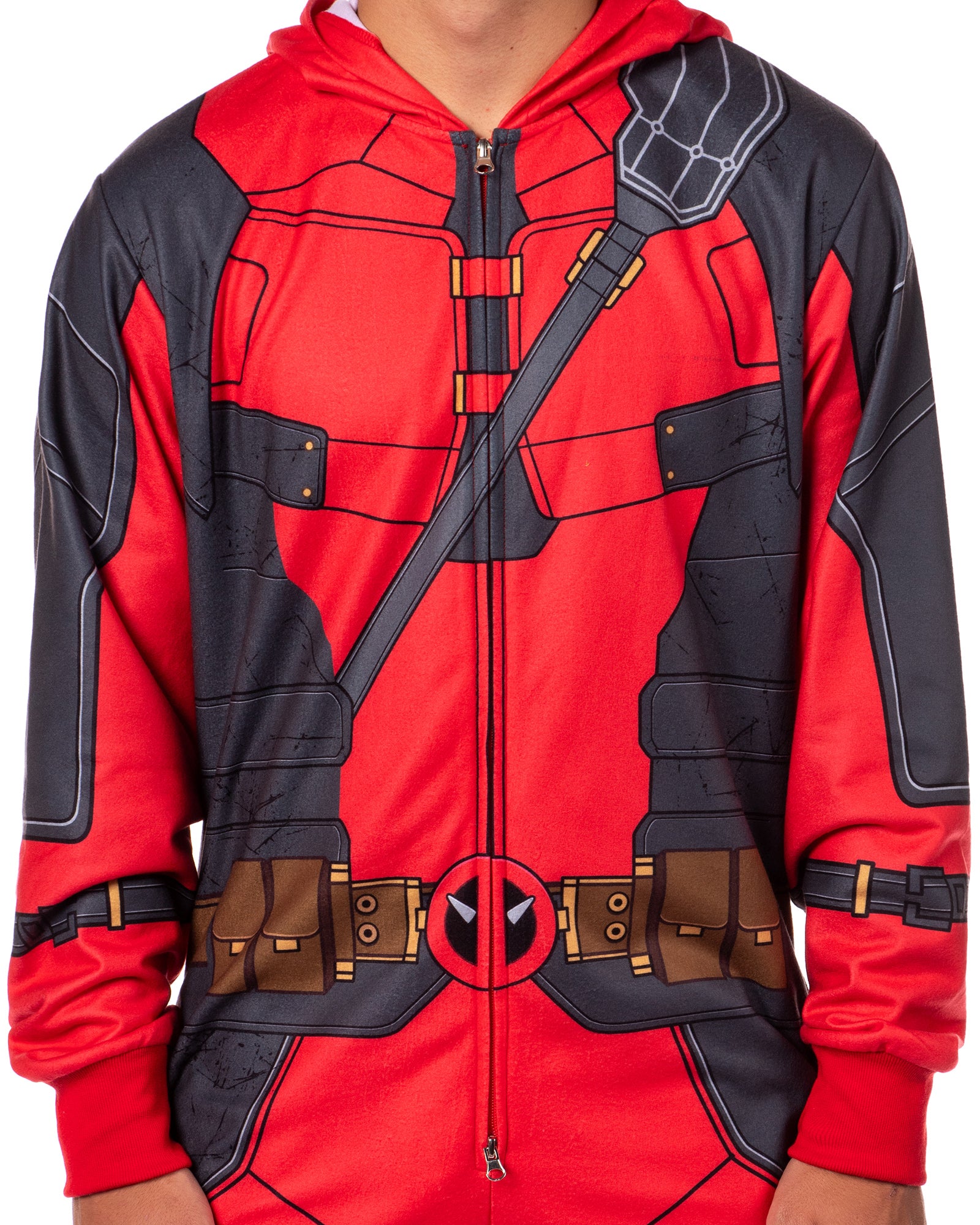 Marvel Men's Superhero Hooded Union Suit Costume Pajama