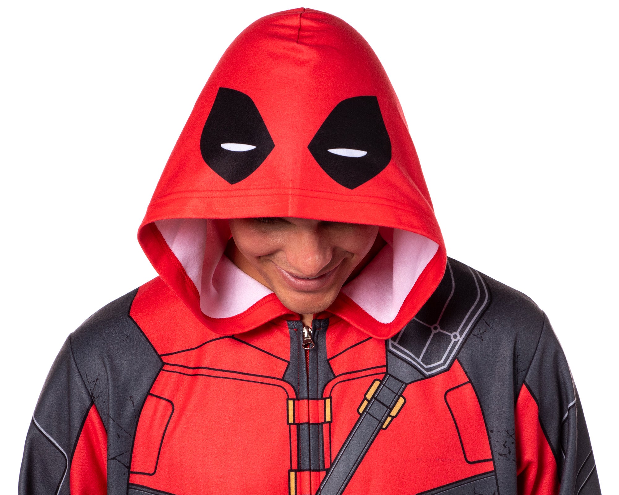 Marvel Men's Superhero Hooded Union Suit Costume Pajama