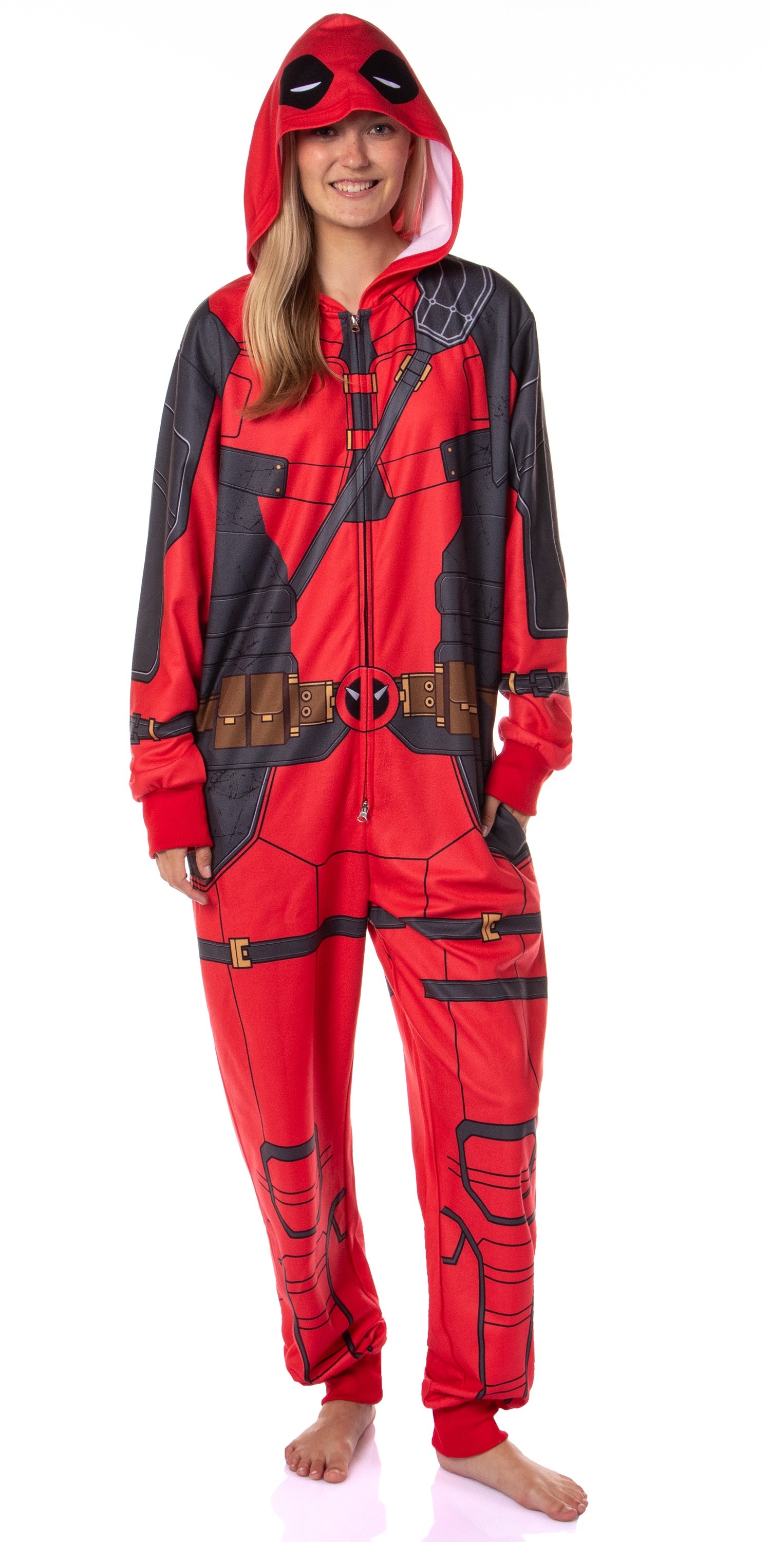 Marvel Men's Superhero Hooded Union Suit Costume Pajama