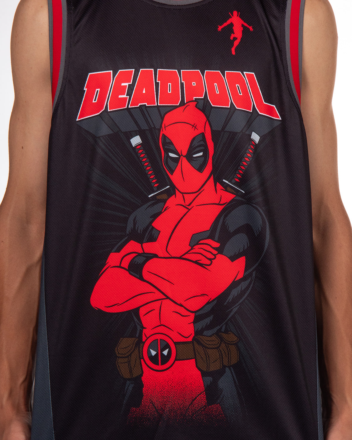 Marvel Deadpool Basketball Jersey Men's Dead Baller Athletic Gym Tank Top