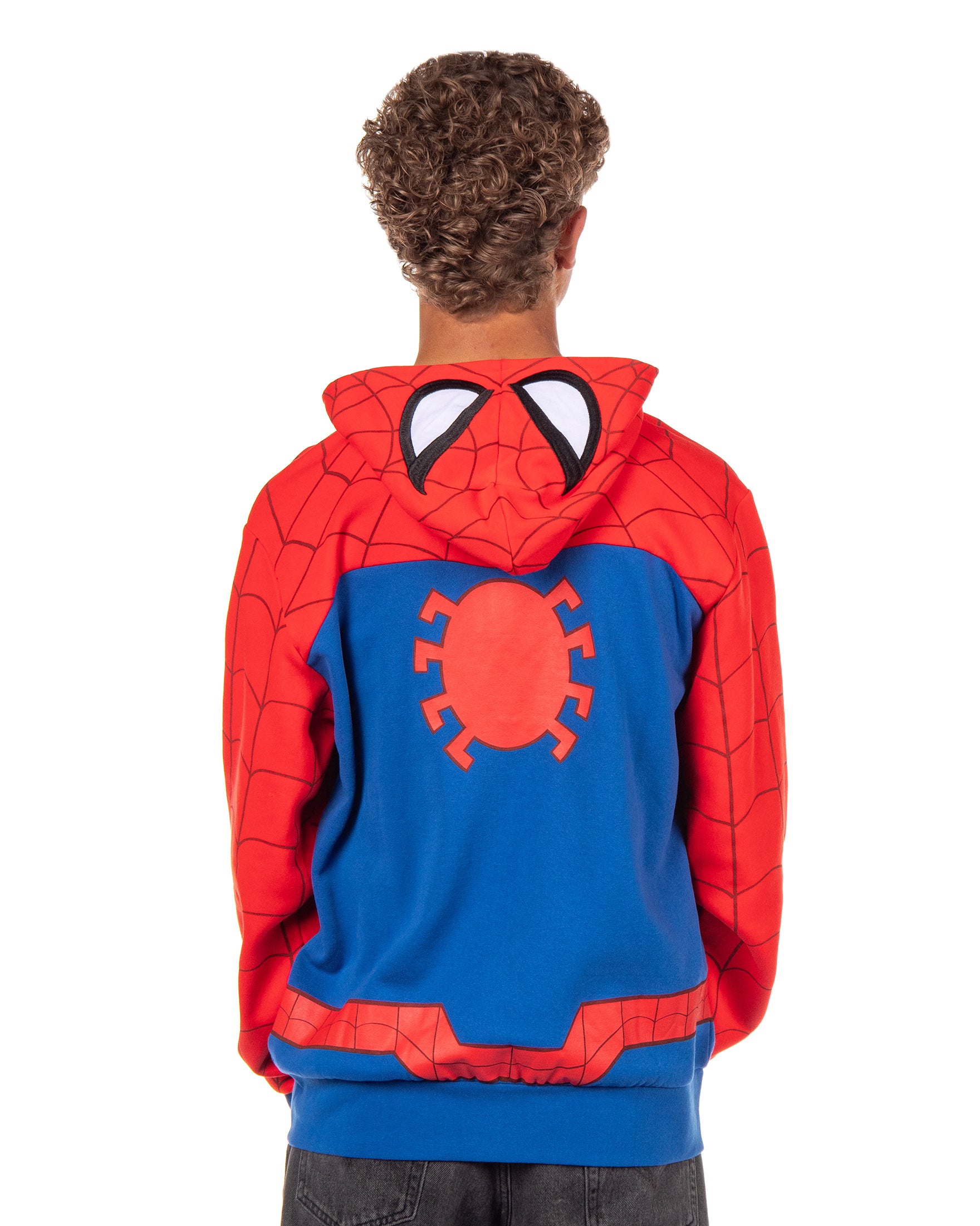 Marvel Spider-Man Hoodie Men's Cosplay Costume Zip Up Hooded Sweatshirt