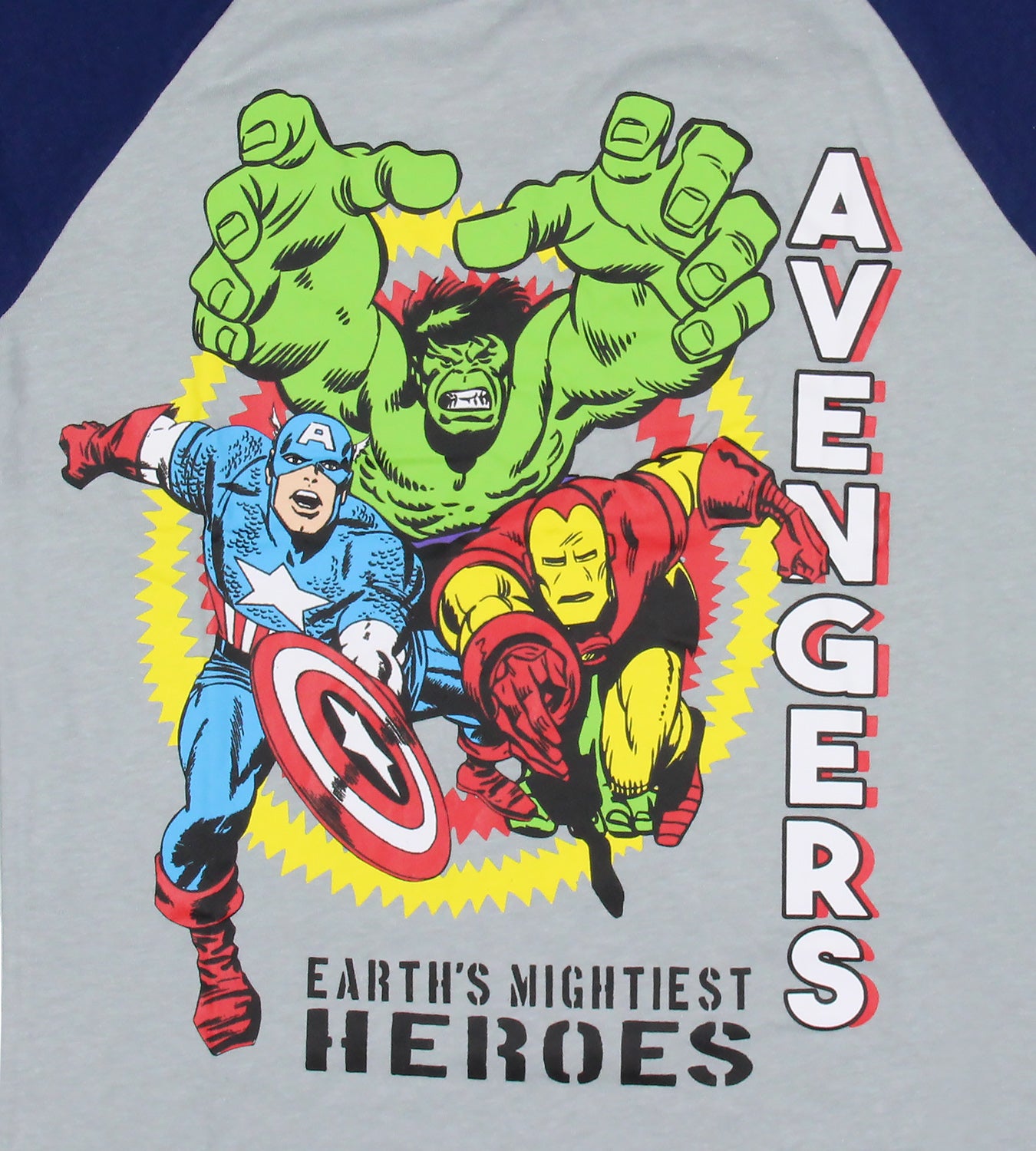 Marvel Avengers Boys' Hulk Iron Man Captain America Jersey T-Shirt Tee