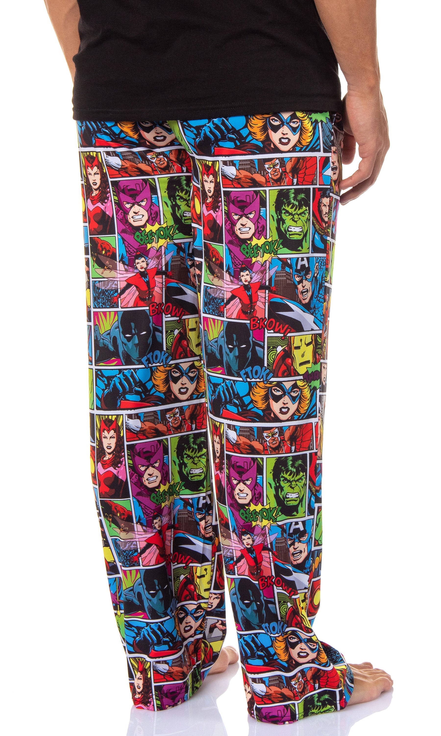 Marvel Comics Men's Superhero Character Sleep Adult Lounge Pajama Pants