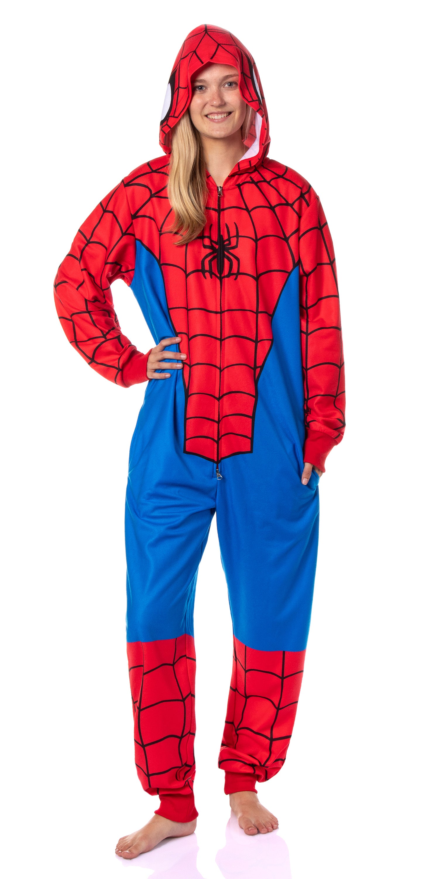 Marvel Men's Superhero Hooded Union Suit Costume Pajama