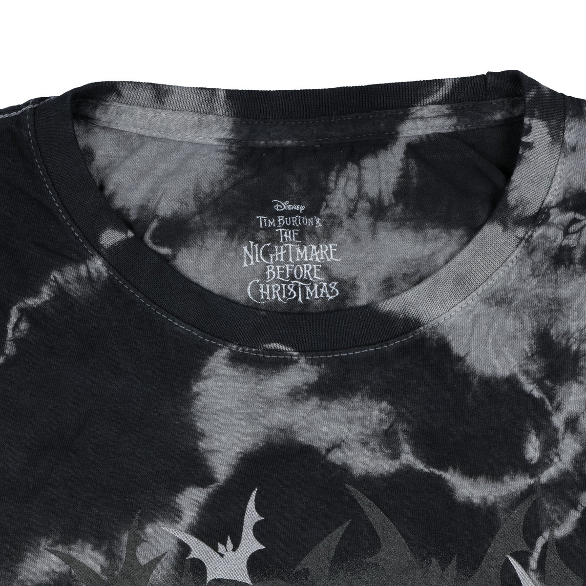 Nightmare Before Christmas T Shirt Mens Jack Front And Back Print Tie Dye Tee