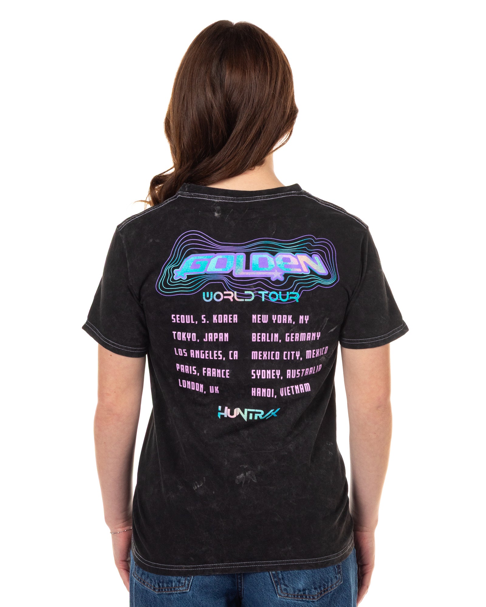 K-Pop Demon Hunters T-Shirt Junior Women's HUNTR/X Golden World Tour Tee
