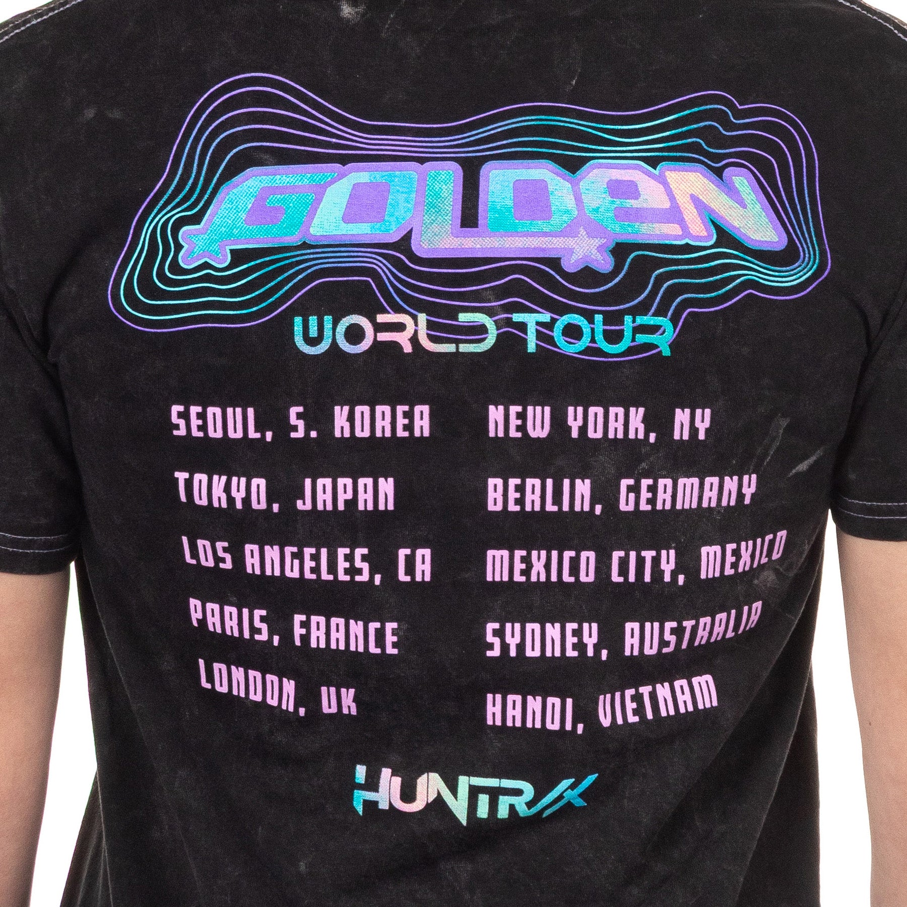 K-Pop Demon Hunters T-Shirt Junior Women's HUNTR/X Golden World Tour Tee