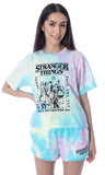 Stranger Things Pajamas Women's Friends Don't Lie Tie Dye Loungewear Set