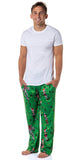 Stranger Things Men's Sketch Characters And Light Strings Pajama Pants