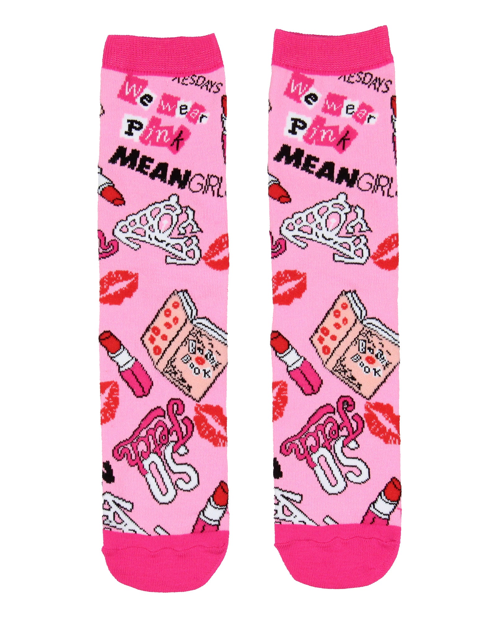 Mean Girls Women's We Wear Pink So Fetch 2 Pack Crew Socks