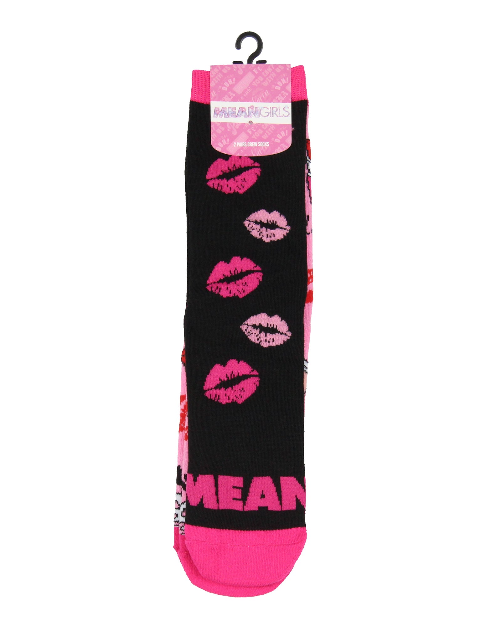 Mean Girls Women's We Wear Pink So Fetch 2 Pack Crew Socks
