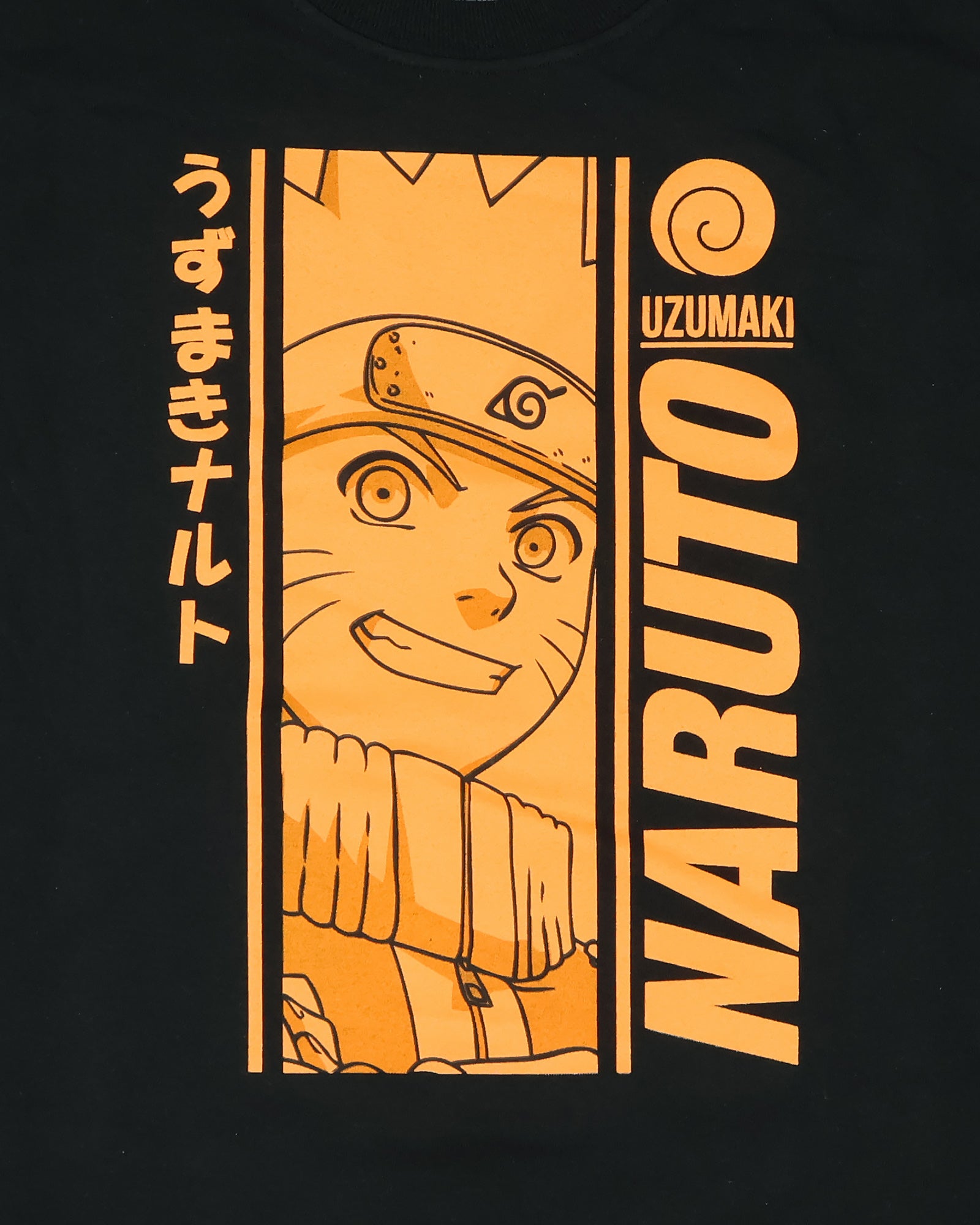 Naruto Uzumaki Shirt Boy's Orange Monochrome Short Sleeve Graphic Top
