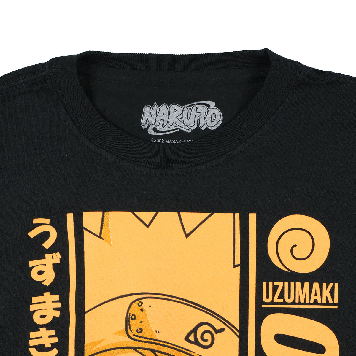 Naruto Uzumaki Shirt Boy's Orange Monochrome Short Sleeve Graphic Top