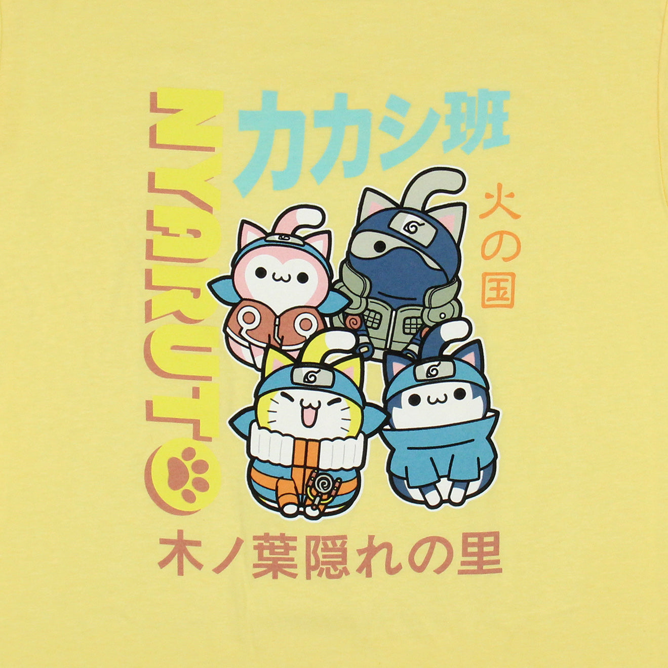 Nyanto x Naruto Nyruto Girls' Sasuke Kakashi Haruno Kids T-Shirt Tee