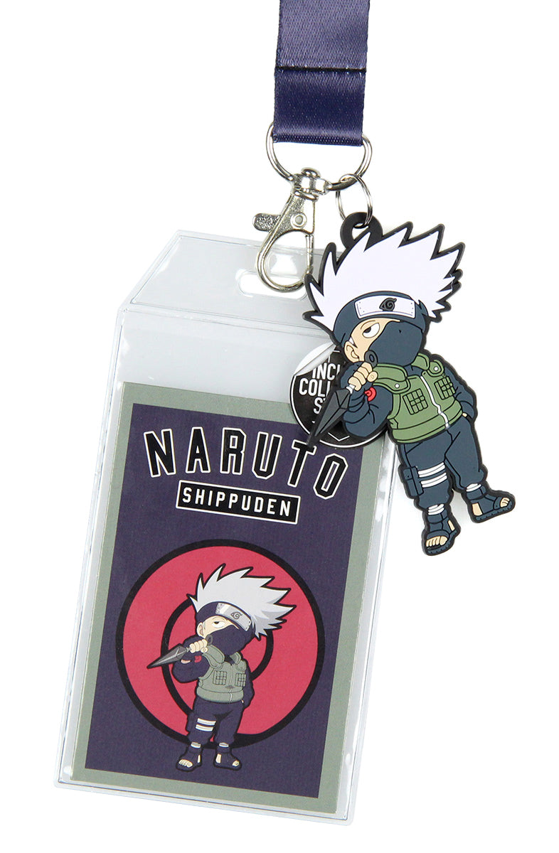 Naruto Shippuden Anime Kakashi ID Badge Holder Lanyard w/ Kakashi Pendant