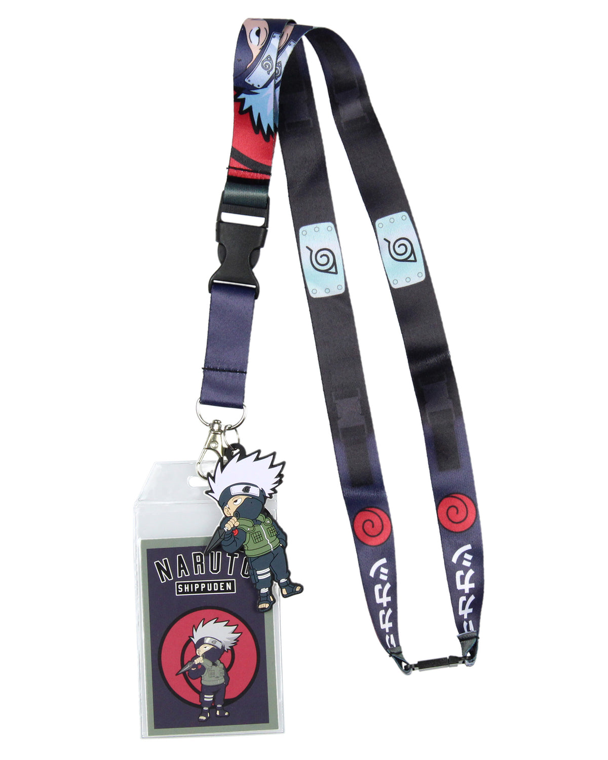 Naruto Shippuden Anime Kakashi ID Badge Holder Lanyard w/ Kakashi Pendant