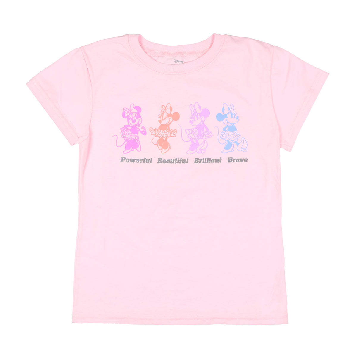 Disney Girls' Minnie Mouse Powerful Beautiful Brilliant Brave T-Shirt