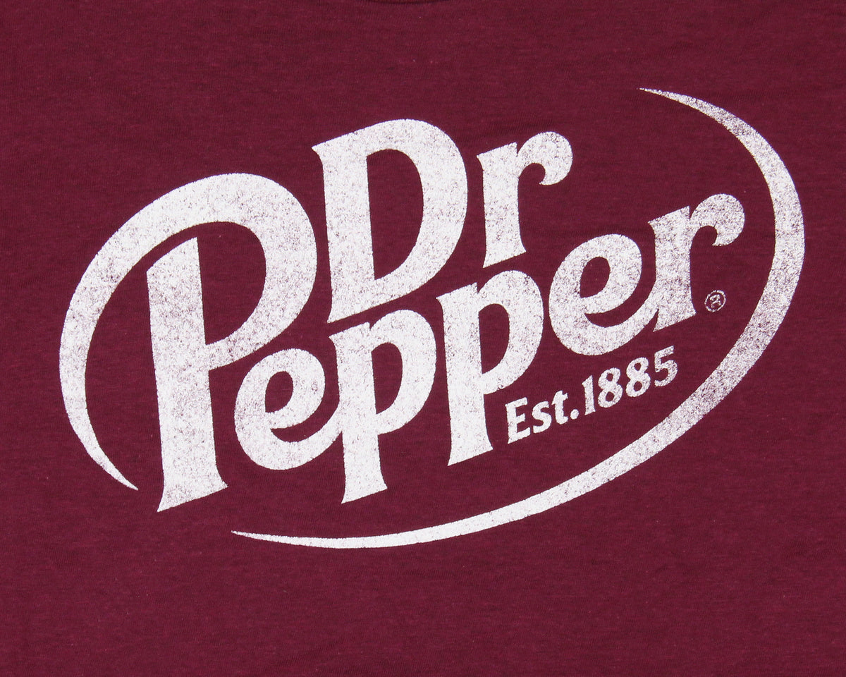 Dr. Pepper Men's Distressed Logo T-Shirt Established 1885 Short Sleeve Tee