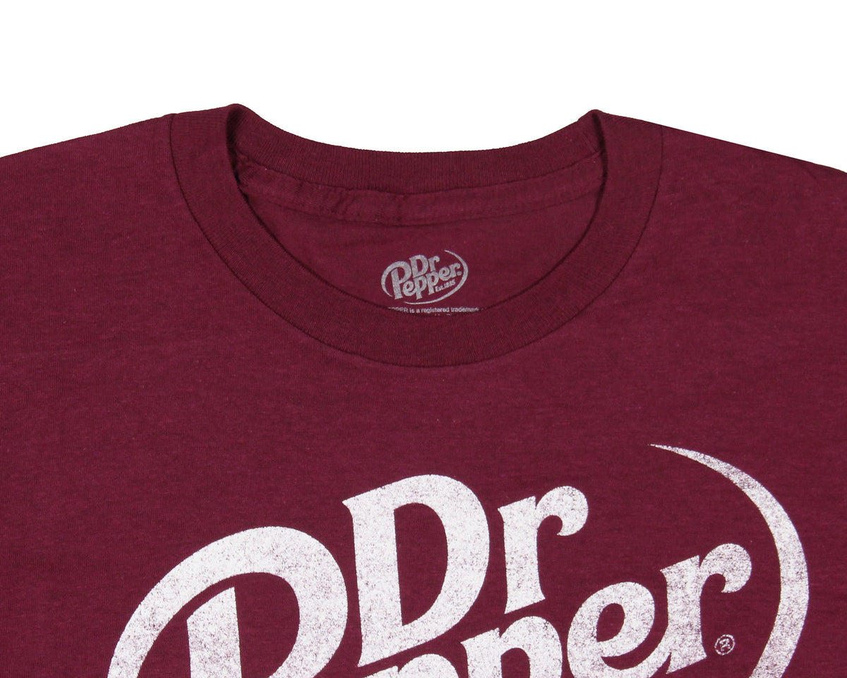 Dr. Pepper Men's Distressed Logo T-Shirt Established 1885 Short Sleeve Tee