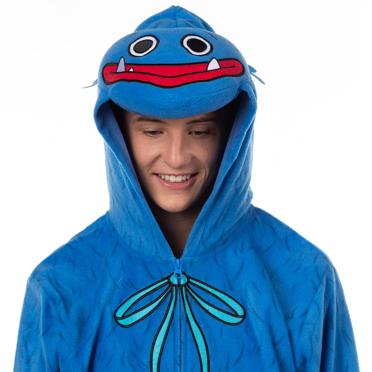 Poppy Playtime Union Suit Adult One Piece Hooded Pajama Costume