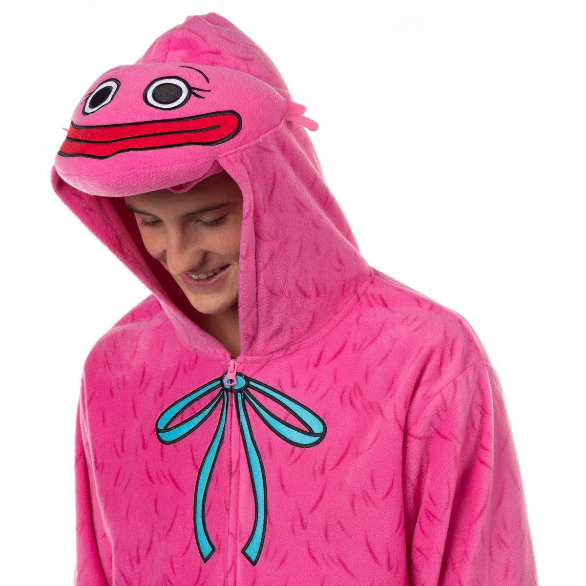 Poppy Playtime Union Suit Adult One Piece Hooded Pajama Costume