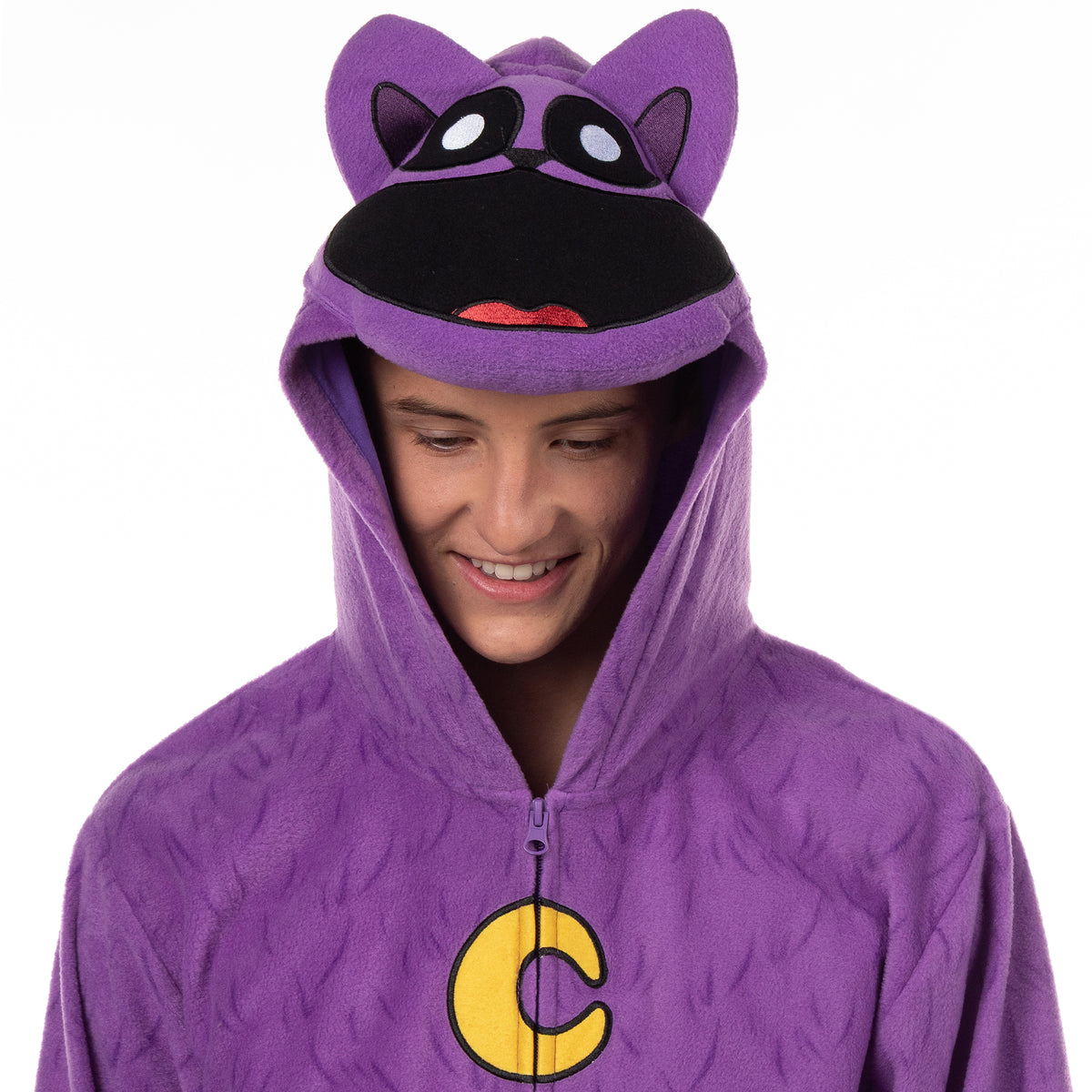 Poppy Playtime Union Suit Adult One Piece Hooded Pajama Costume