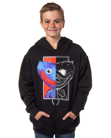 Poppy Playtime Boys' Huggy Split Face Jumpscare Pullover Hoodie