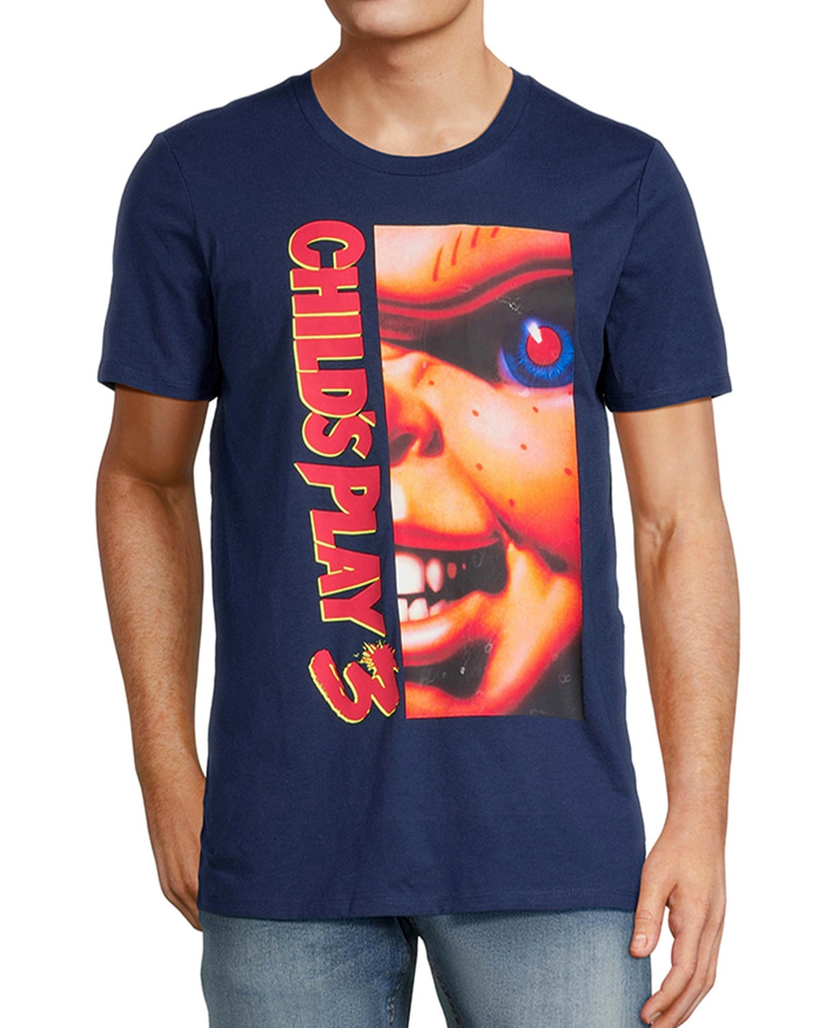 Child's Play 3 T-Shirt Men's Chucky Close-Up Short Sleeve Tee