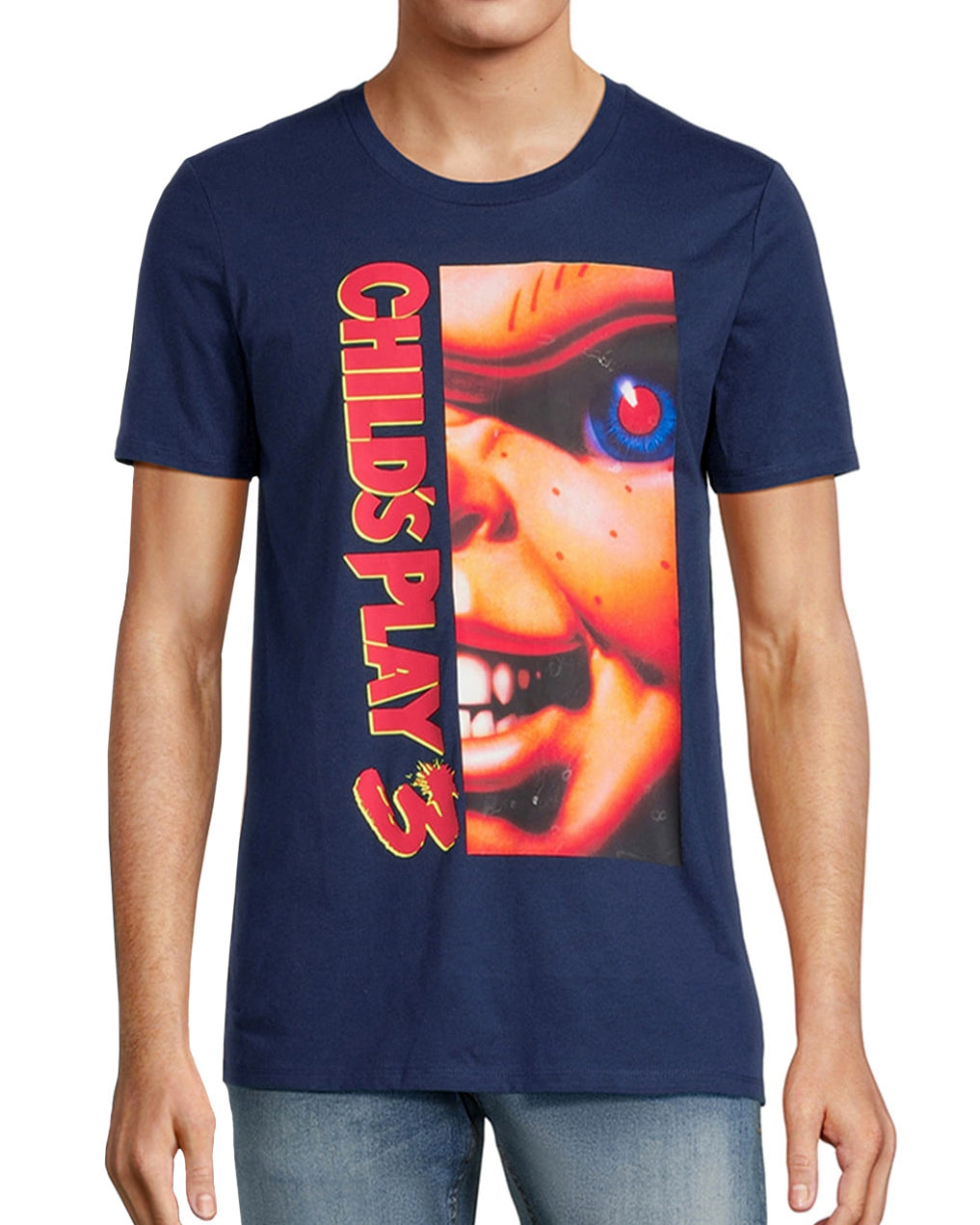 Child's Play 3 T-Shirt Men's Chucky Close-Up Short Sleeve Tee