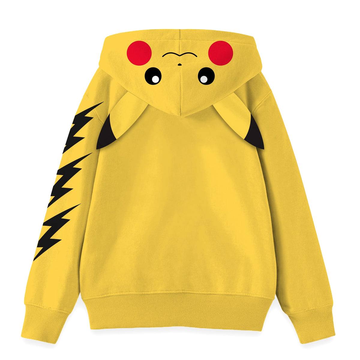 Pokemon Zip Up Hoodie Boy's Pikachu Electric Type 3D Ears Sweatshirt