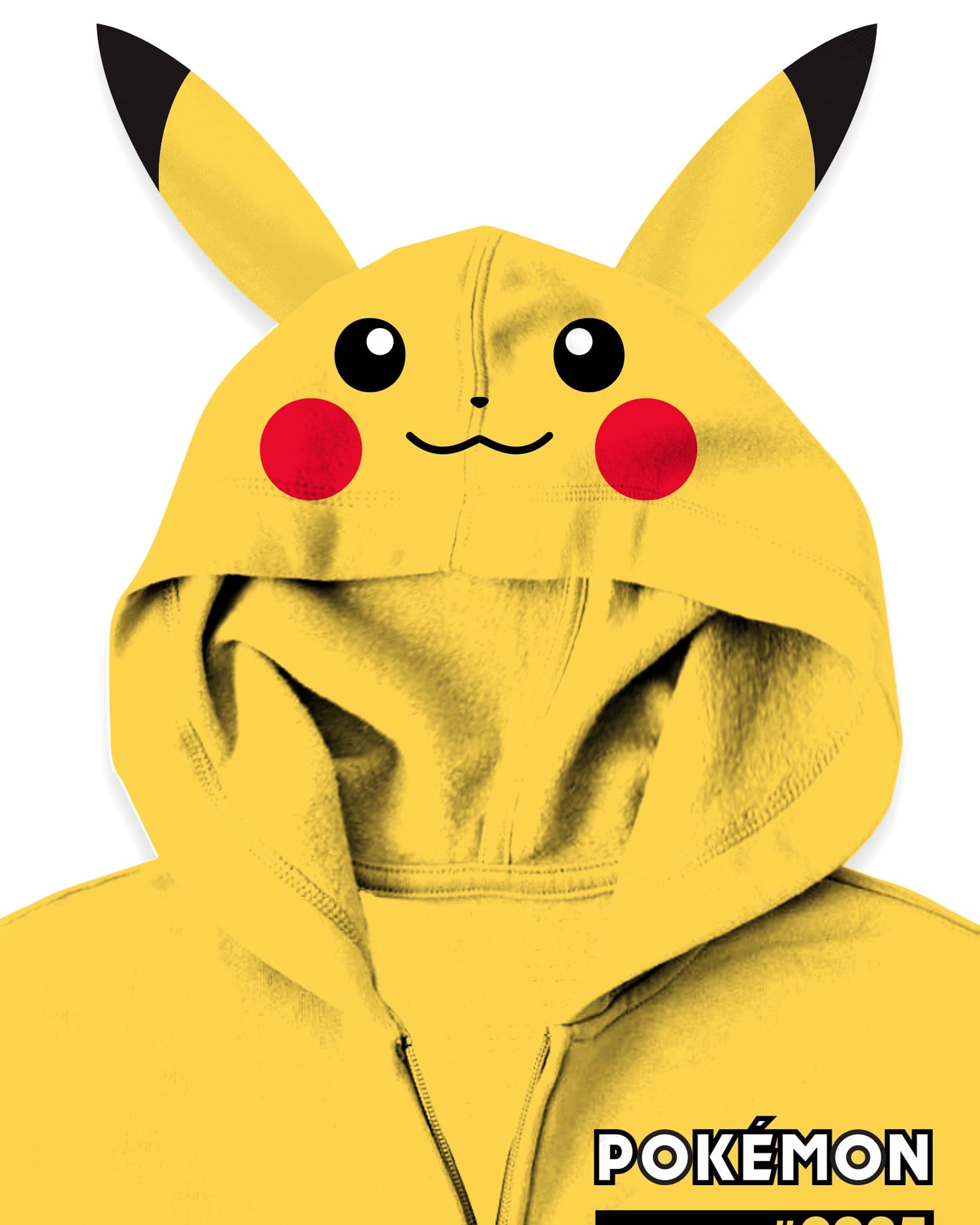 Pokemon Zip Up Hoodie Boy's Pikachu Electric Type 3D Ears Sweatshirt