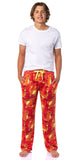 Pokemon Mens Charmander AOP Fire Type Sleep Bottom Lounge Pajama Pants