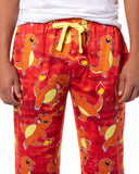 Pokemon Mens Charmander AOP Fire Type Sleep Bottom Lounge Pajama Pants
