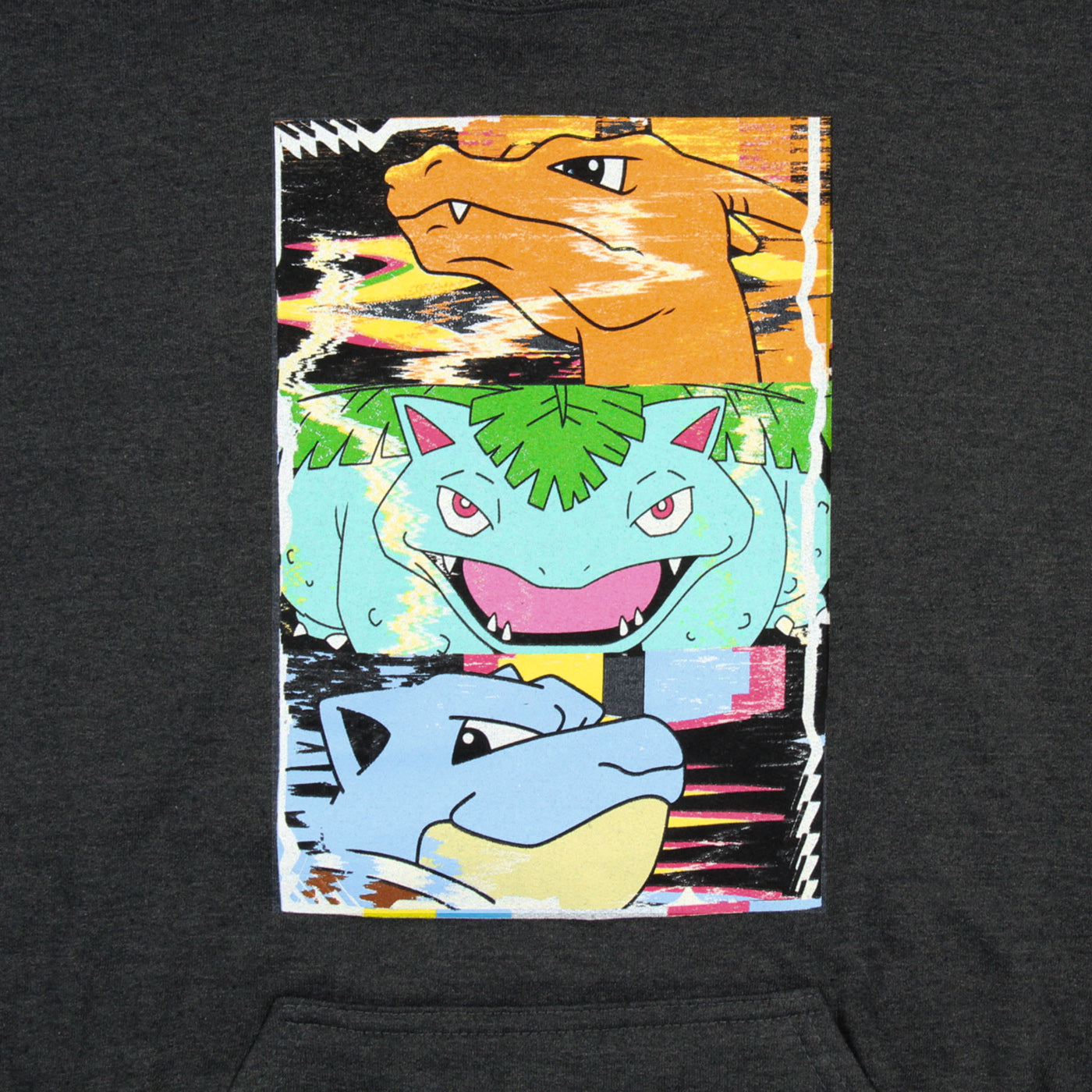 Pokemon Men's Distortion Box Charizard Venusaur Blastoise Pullover Hoodie