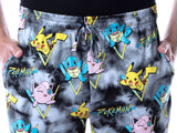 Pokemon Men's Pikachu Squirtle and Jigglypuff Tie Dye Sleep Pajama Pants