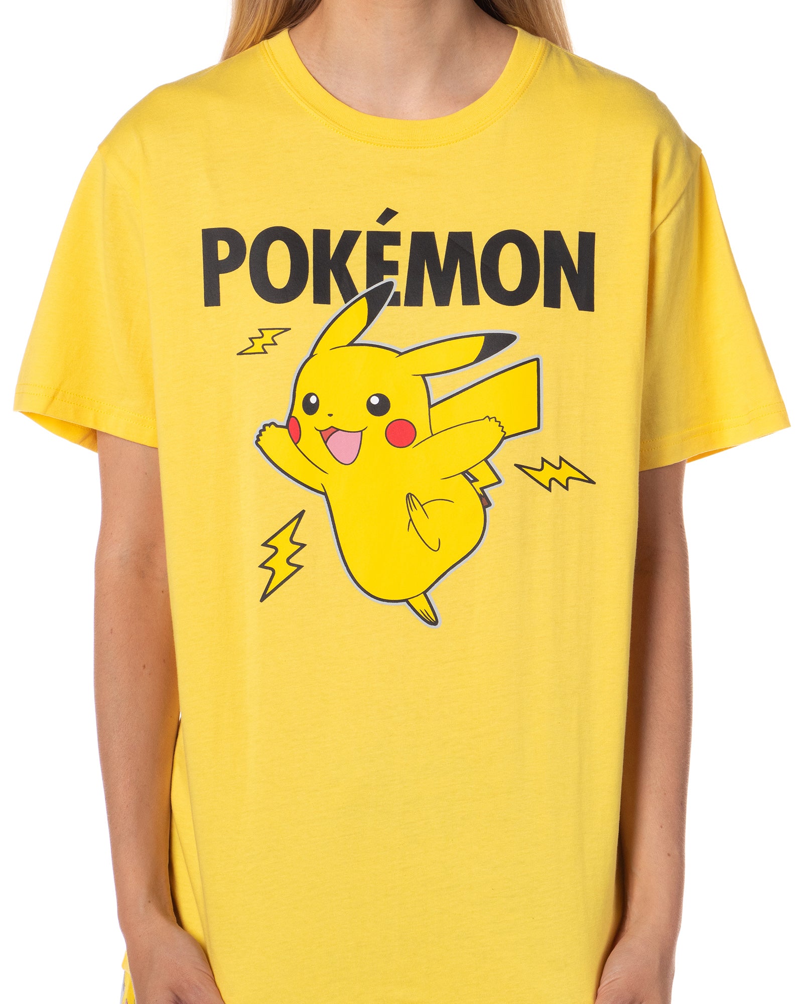 Pokemon Women's Pikachu Bolts 2 Piece Shirt and Pant Pajama Lounge Set