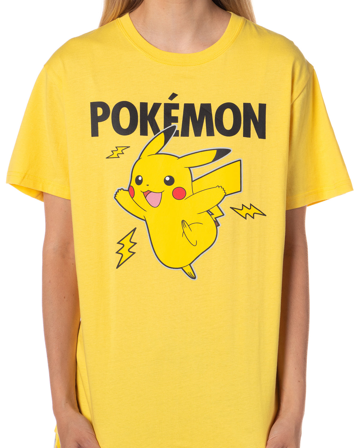 Pokemon Women's Pikachu Bolts 2 Piece Shirt and Pant Pajama Lounge Set