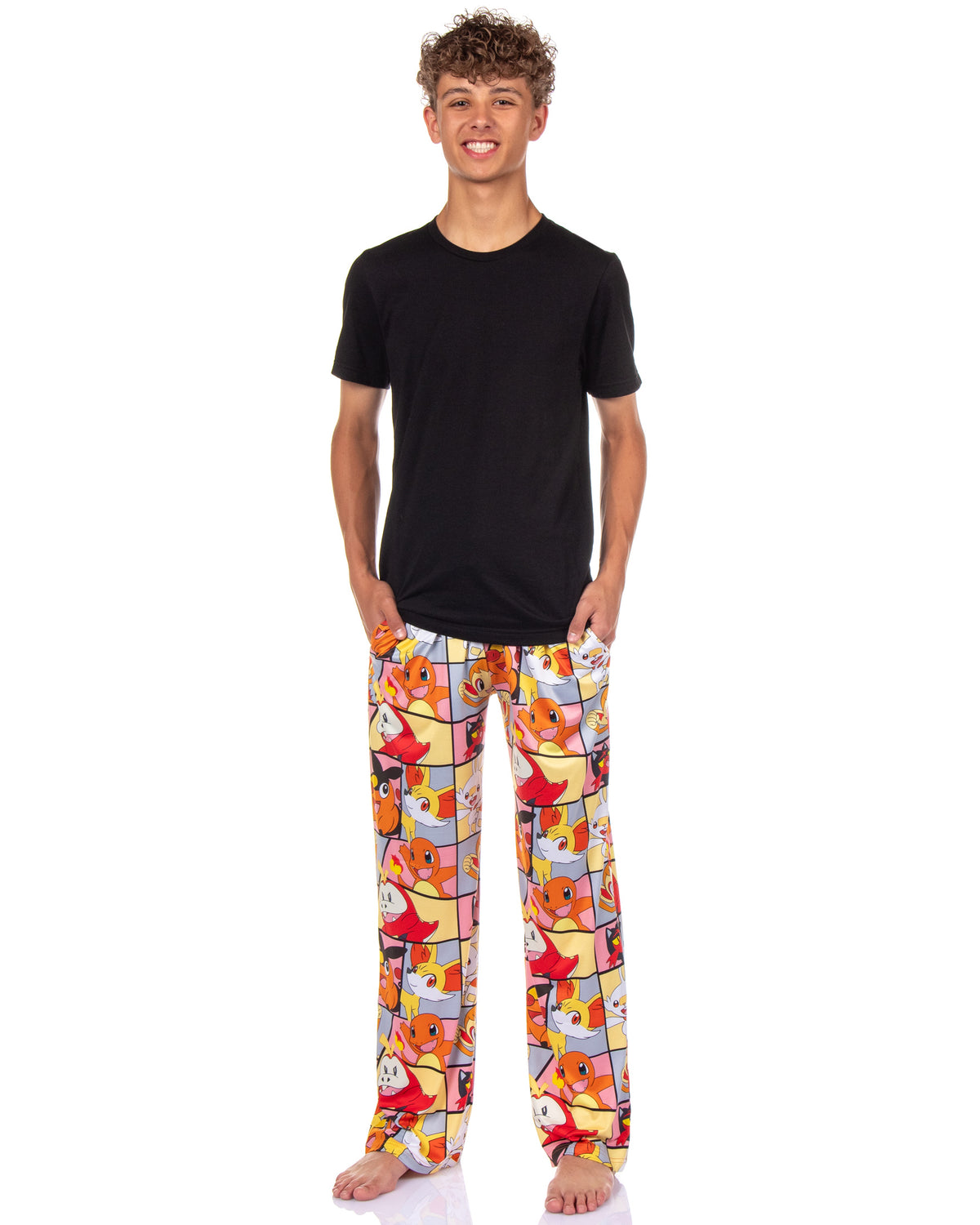 Pokemon Pajama Pants Men's Fire Type Charmander Chimchar Fennekin PJ Bottoms